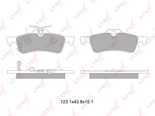 طقم فحمات فرامل خلفية تويوتا LYNXAUTO BD-7600