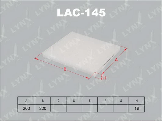فلتر مكيف تويوتا LYNXAUTO LAC-145
