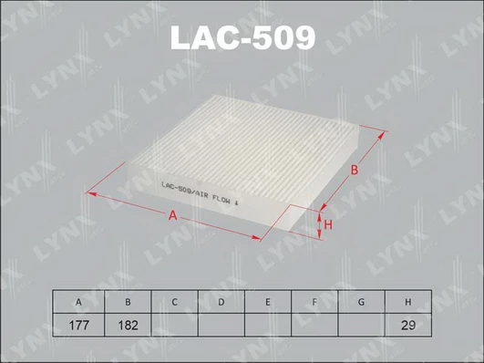 فلتر مكيف هوندا LYNXAUTO LAC-509